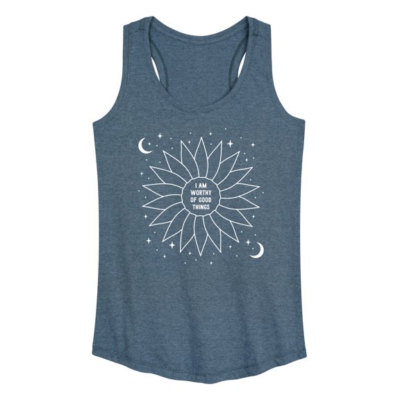 Instant Message - Celestial Flower Affirmation - Women's Racerback Tank Top