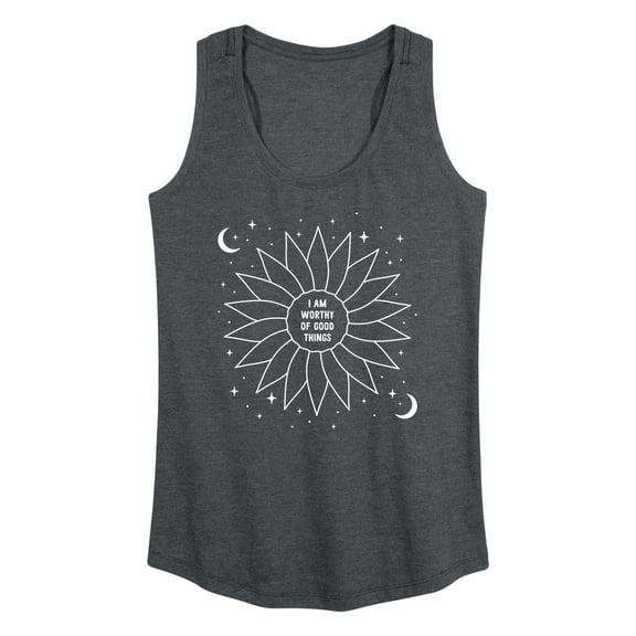 Instant Message - Celestial Flower Affirmation - Women's Racerback Tank Top