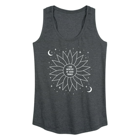 Instant Message - Celestial Flower Affirmation - Women's Racerback Tank Top