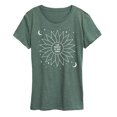 thumbnail image 1 of Instant Message - Celestial Flower Affirmation - Women's Short Sleeve Graphic T-Shirt, 1 of 6