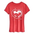 thumbnail image 1 of Instant Message - Celestial Heart Cats - Women's Short Sleeve Graphic T-shirt, 1 of 5