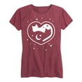 thumbnail image 1 of Instant Message - Celestial Heart Cats - Women's Short Sleeve Graphic T-shirt, 1 of 5