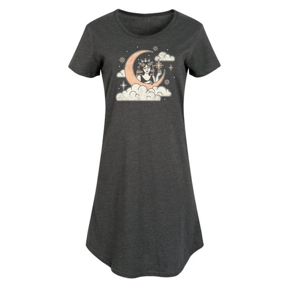 Instant Message - Celestial Moon Woman - Womens Any Way Dress