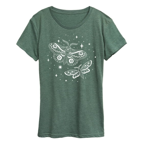 Instant Message - Celestial Moths - Women's Short Sleeve Graphic T-Shirt