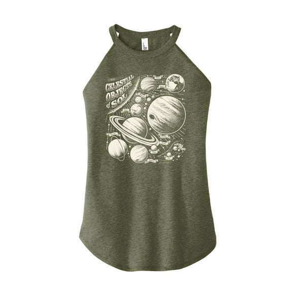 Instant Message - Celestial Objects - Outer Space - Planets - Astrology - Womens High Neck Tank