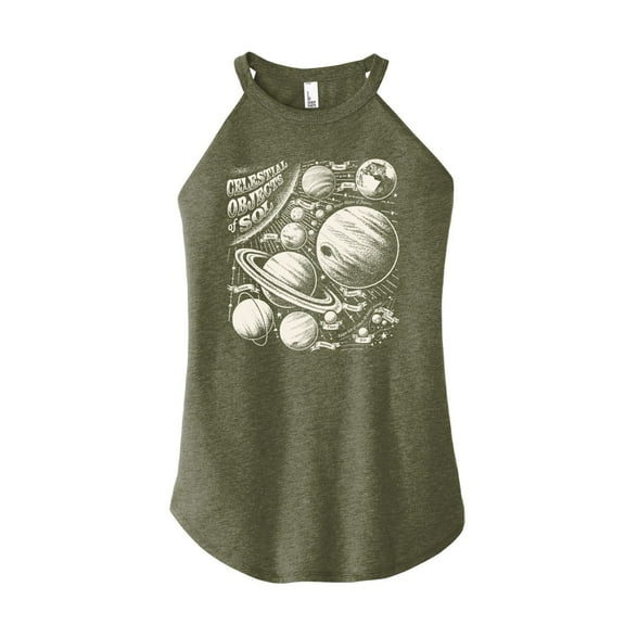 Instant Message - Celestial Objects - Outer Space - Planets - Astrology - Womens High Neck Tank