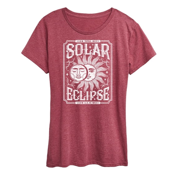 Instant Message - Celestial Solar Eclipse - Womens Short Sleeve Graphic T-Shirt
