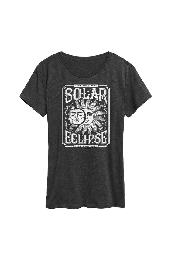 - Celestial Solar Eclipse - Womens Short Sleeve Graphic T-Shirt