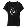 thumbnail image 1 of Instant Message - Celestial Sun Moon Scene - Women's Short Sleeve Graphic T-Shirt, 1 of 5