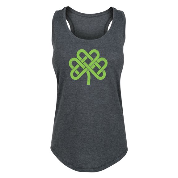 Instant Message - Celtic Knot Shamrock - Ladies Racerback Tank