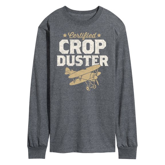Instant Message - Certified Crop Duster - Men's Long Sleeve T-Shirt