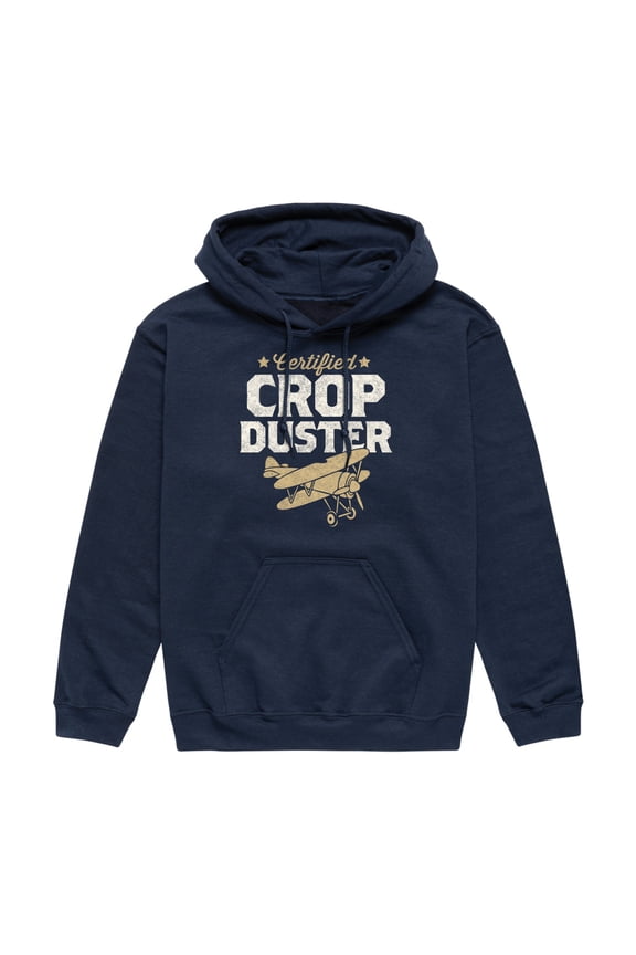 - Certified Crop Duster - Men's Pullover Hooded Fleece Sweatshirt