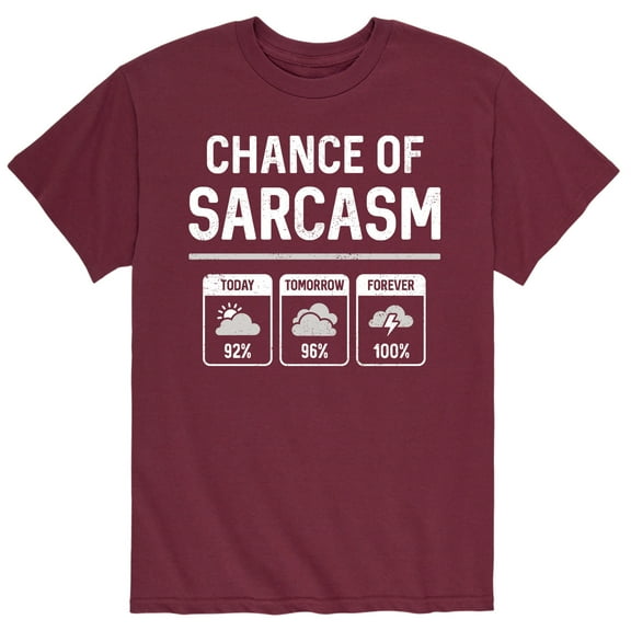 Instant Message - Chance Of Sarcasm Forecast - Men's Short Sleeve Graphic T-Shirt