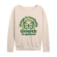thumbnail image 1 of Instant Message - Change Inevitable Growth Optional - Women's Lightweight French Terry Long Sleeve Shirt, 1 of 6