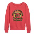 thumbnail image 1 of Instant Message - Change Inevitable Growth Optional - Women's Lightweight French Terry Pullover, 1 of 6
