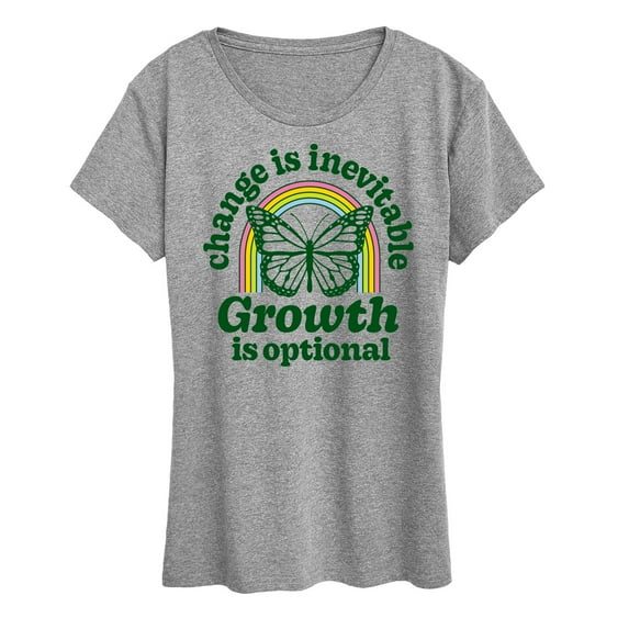 Instant Message - Change Inevitable Growth Optional - Women's Short Sleeve Graphic T-Shirt