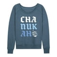 thumbnail image 1 of Instant Message - Chanukah Stacked - Ladies French Terry Long Sleeve Shirt, 1 of 5