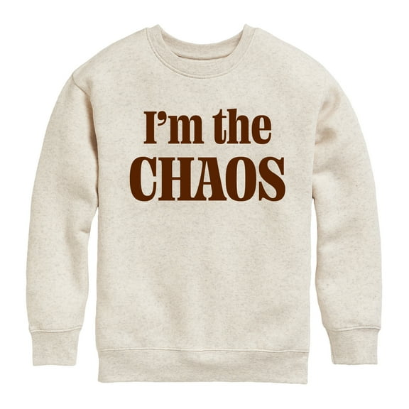 Instant Message - Chaos Caffeine Kid - Toddler & Youth Crewneck Fleece Sweatshirt
