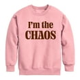 thumbnail image 1 of Instant Message - Chaos Caffeine Kid - Toddler & Youth Crewneck Fleece Sweatshirt, 1 of 5