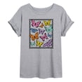 thumbnail image 1 of Instant Message - Retro Butterflies Oversized Graphic T-Shirt, 1 of 5