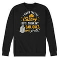 thumbnail image 1 of Instant Message - Cheesy Dad Jokes Grate  - Men's Crew Neck Fleece Pullover, 1 of 6
