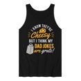 thumbnail image 1 of Instant Message - Cheesy Dad Jokes Grate  - Men's Jersey Tank Top, 1 of 6