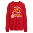 thumbnail image 1 of Instant Message - Cheesy Dad Jokes Grate  - Men's Long Sleeve T-Shirt, 1 of 5