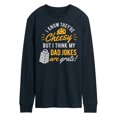 thumbnail image 1 of Instant Message - Cheesy Dad Jokes Grate  - Men's Long Sleeve T-Shirt, 1 of 6