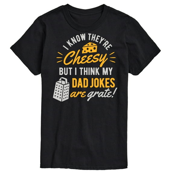 Instant Message - Cheesy Dad Jokes Grate - Men's Short Sleeve Graphic T-Shirt