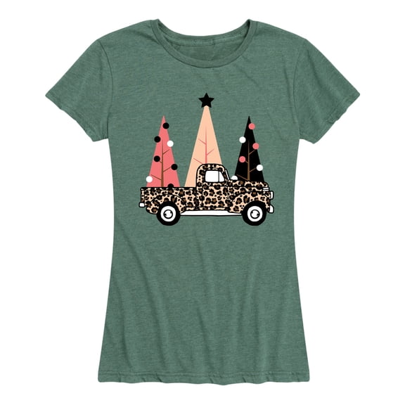 Instant Message - Cheetah Print Truck- Women's Short Sleeve Graphic T-shirt