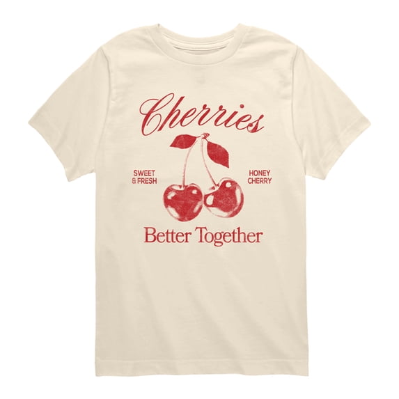 Instant Message - Cherries - Youth Boys Short Sleeve Graphic T-Shirt
