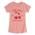 thumbnail image 1 of Instant Message - Cherries - Youth Girls Fitted Short Sleeve T-Shirt, 1 of 5