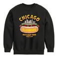 thumbnail image 1 of Instant Message - Chicago Hot Dog Skyline  - Toddler & Youth Crewneck Fleece Sweatshirt, 1 of 6