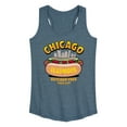 thumbnail image 1 of Instant Message - Chicago Hot Dog Skyline  - Women's Racerback Tank Top, 1 of 6