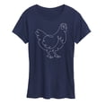 thumbnail image 1 of Instant Message - Chicken Continuous Line Doodle - Women's Short Sleeve Graphic T-Shirt, 1 of 5