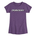 thumbnail image 1 of Instant Message - Chicken Jockey Gamer - Toddler And Youth Girls Fitted Short Sleeve Tee, 1 of 5