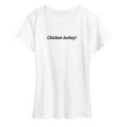 thumbnail image 1 of Instant Message - Chicken Jockey Gamer   - Women's Short Sleeve Graphic T-Shirt, 1 of 5