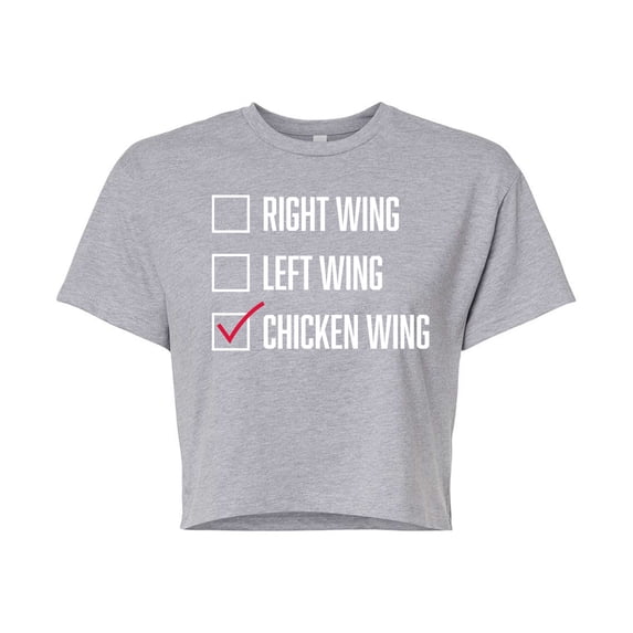 Instant Message - Chicken Wing Ballot - Junior's Cropped Tee