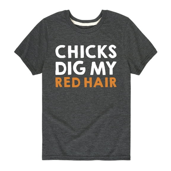 Instant Message - Chicks Dig My Red Hair - St Patrick Day Youth Short Sleeve Tee