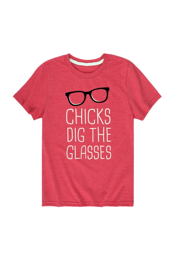 - Chicks Dig The Glasses Short Sleeve Graphic T-Shirt