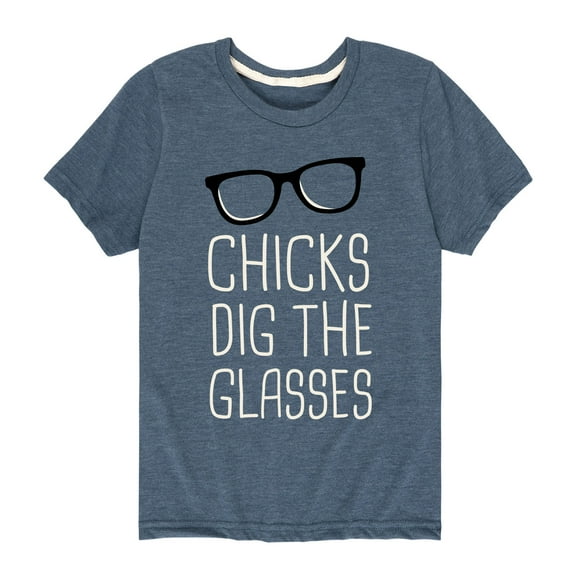 Instant Message - Chicks Dig The Glasses  - Toddler Short Sleeve Tee