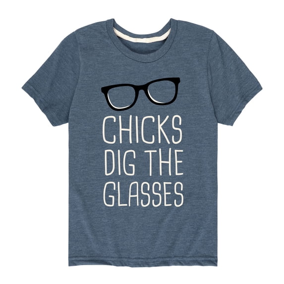 Instant Message - Chicks Dig The Glasses - Youth Short Sleeve Tee