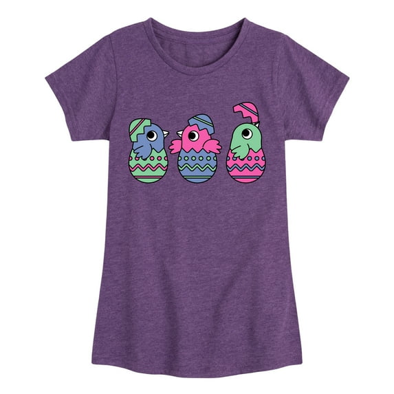 Instant Message - Chicks In Eggs - Toddler And Youth Girls Short Sleeve Graphic T-Shirt