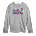 thumbnail image 1 of Instant Message - Chicks In Eggs - Toddler And Youth Long Sleeve Graphic T-Shirt, 1 of 6
