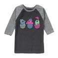 thumbnail image 1 of Instant Message - Chicks In Eggs - Toddler And Youth Raglan Graphic T-Shirt, 1 of 5