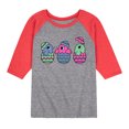 thumbnail image 1 of Instant Message - Chicks In Eggs - Toddler And Youth Raglan Graphic T-Shirt, 1 of 7