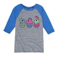 thumbnail image 1 of Instant Message - Chicks In Eggs - Toddler And Youth Raglan Graphic T-Shirt, 1 of 5