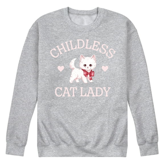 Instant Message - Childless Cat Lady Kitten - Men's Crew Fleece Sweatshirt