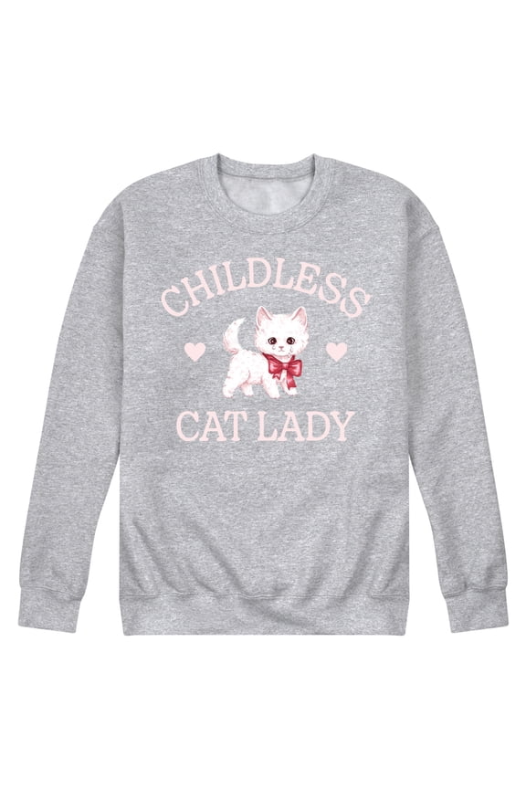 - Childless Cat Lady Kitten - Men's Crew Fleece Sweatshirt