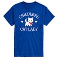 thumbnail image 1 of Instant Message - Childless Cat Lady Kitten Short Sleeve Graphic T-Shirt, 1 of 6